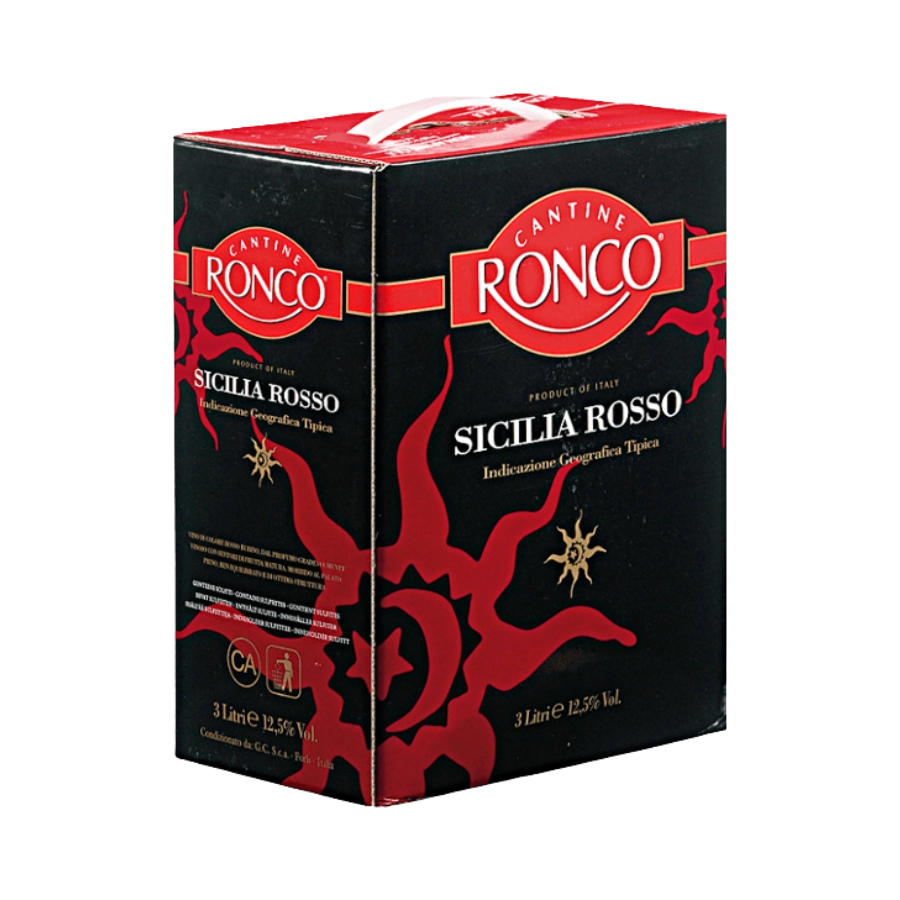 Rượu Vang Bịch Ý Ronco Sicilia Rosso BIB 3L
