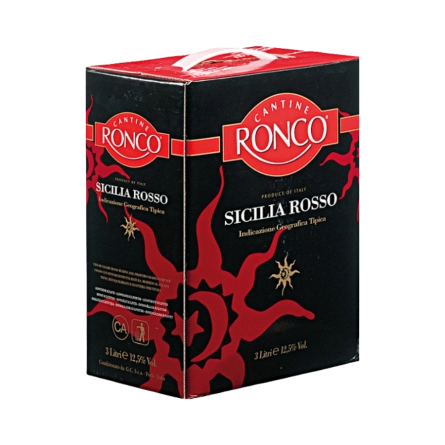 Rượu Vang Bịch Ý Ronco Sicilia Rosso BIB 3L