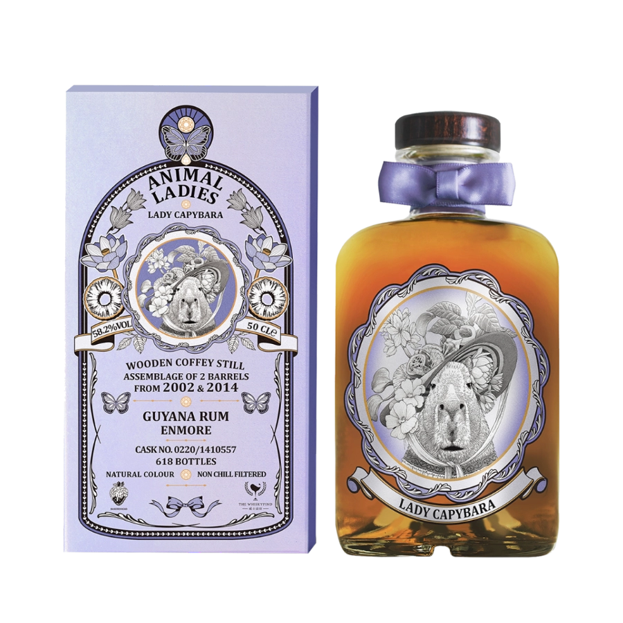 Rượu Rum Guyana Enmore Wooden Coffey Still Animal Ladies Capybara