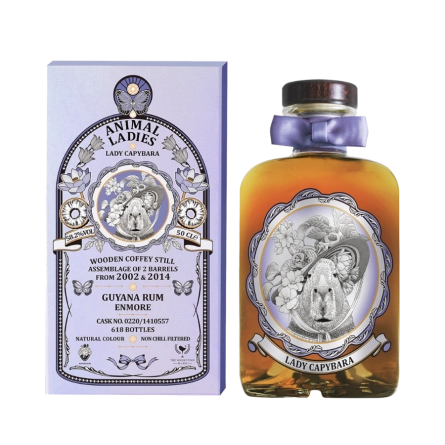Rượu Rum Guyana Enmore Wooden Coffey Still Animal Ladies Capybara