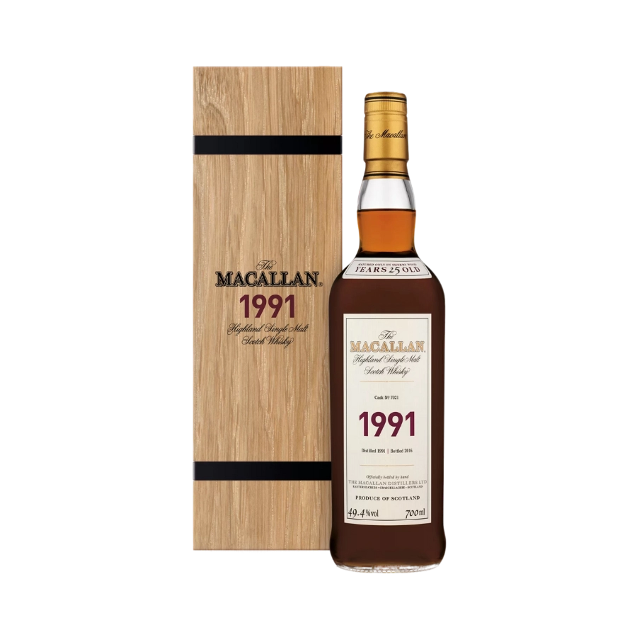 Rượu Whisky Macallan 25 Year Old 1991 Bottled 2016 Fine And Rare