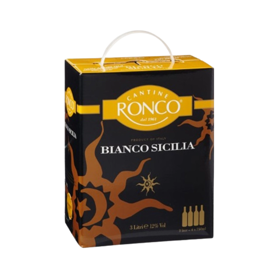 Rượu Vang Trắng Ý Ronco Sicilia Bianco BIB 3L