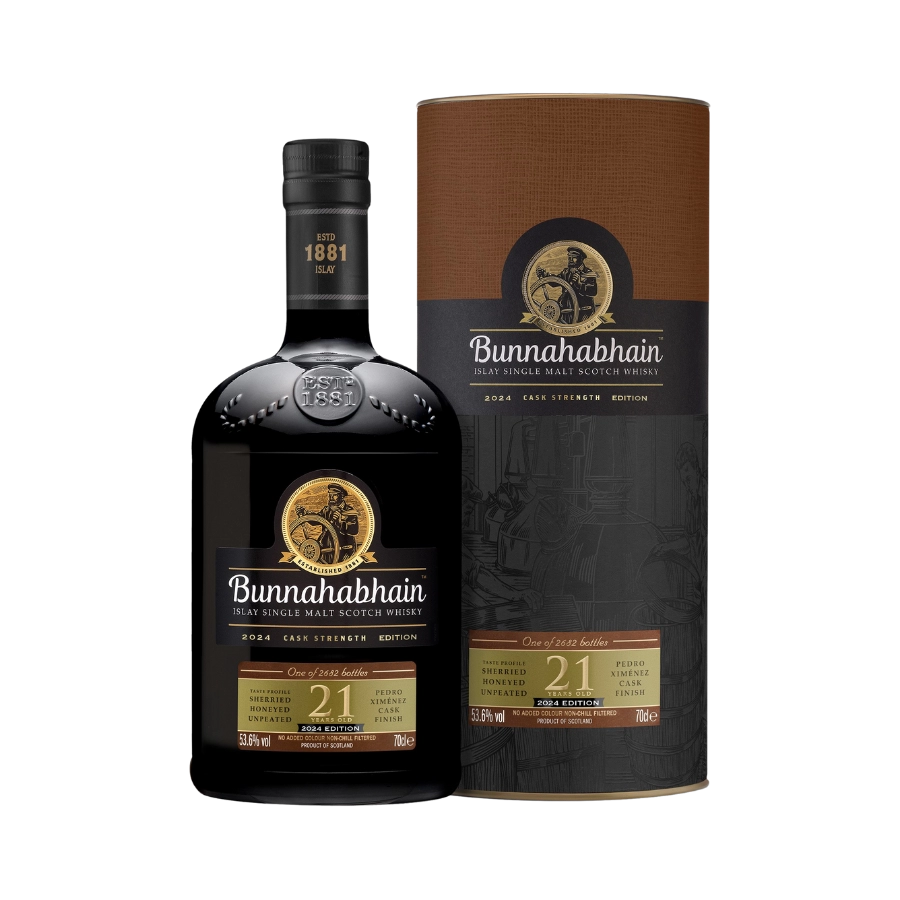 Rượu Whisky Bunnahabhain 21 Year Old Cask Strength Pedro Ximenez 2024 Edition