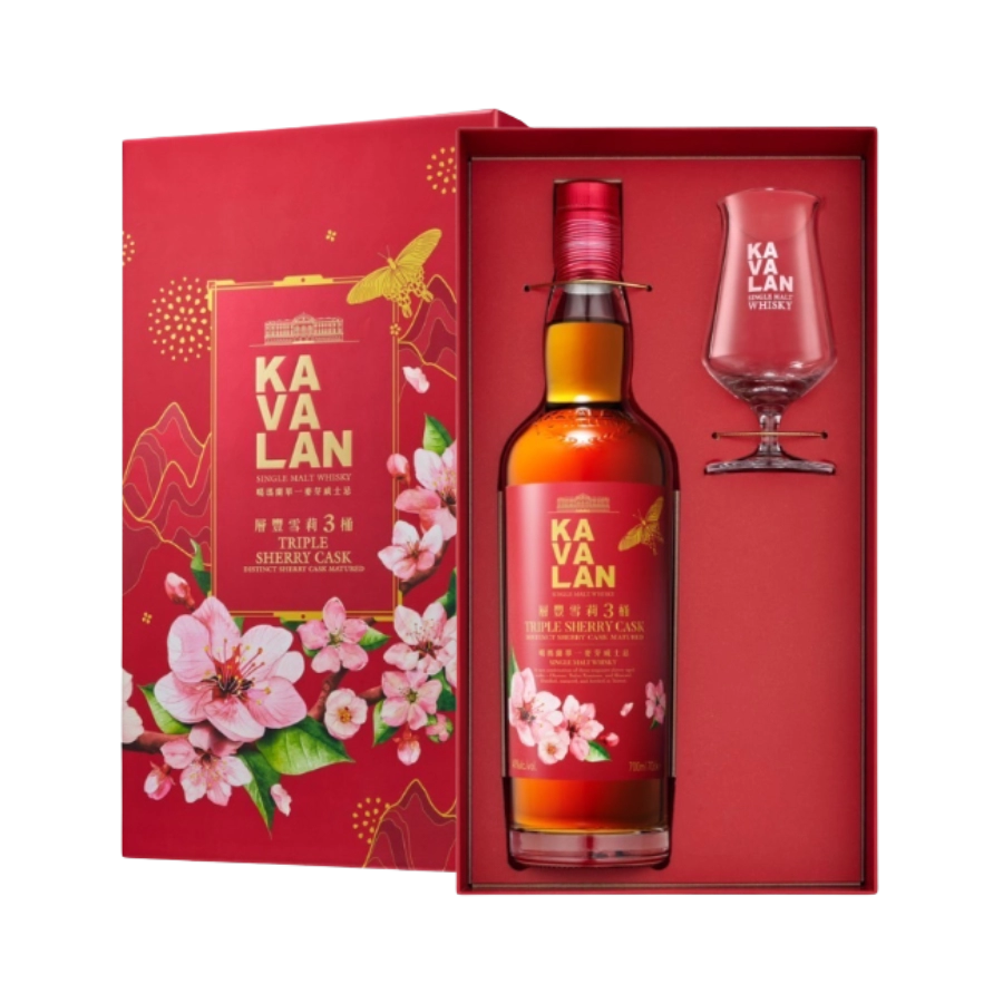 Rượu Whisky Kavalan Triple Sherry Cask Hộp Quà Tết Ất Tỵ 2025