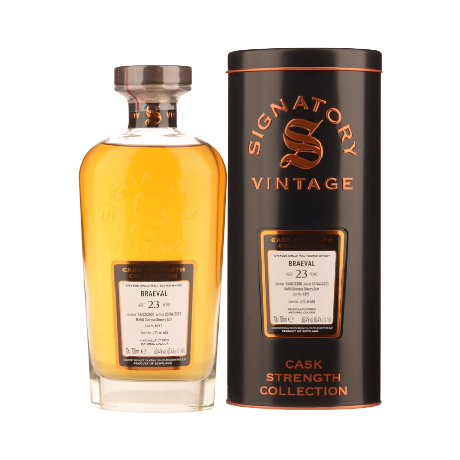 Rượu Whisky Braeval 23 Year Old Cask Strength Collection Signatory Vintage 2000