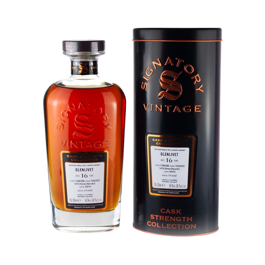 Rượu Whisky Glenlivet 16 Year Old Cask Strength Collection Signatory Vintage 2006