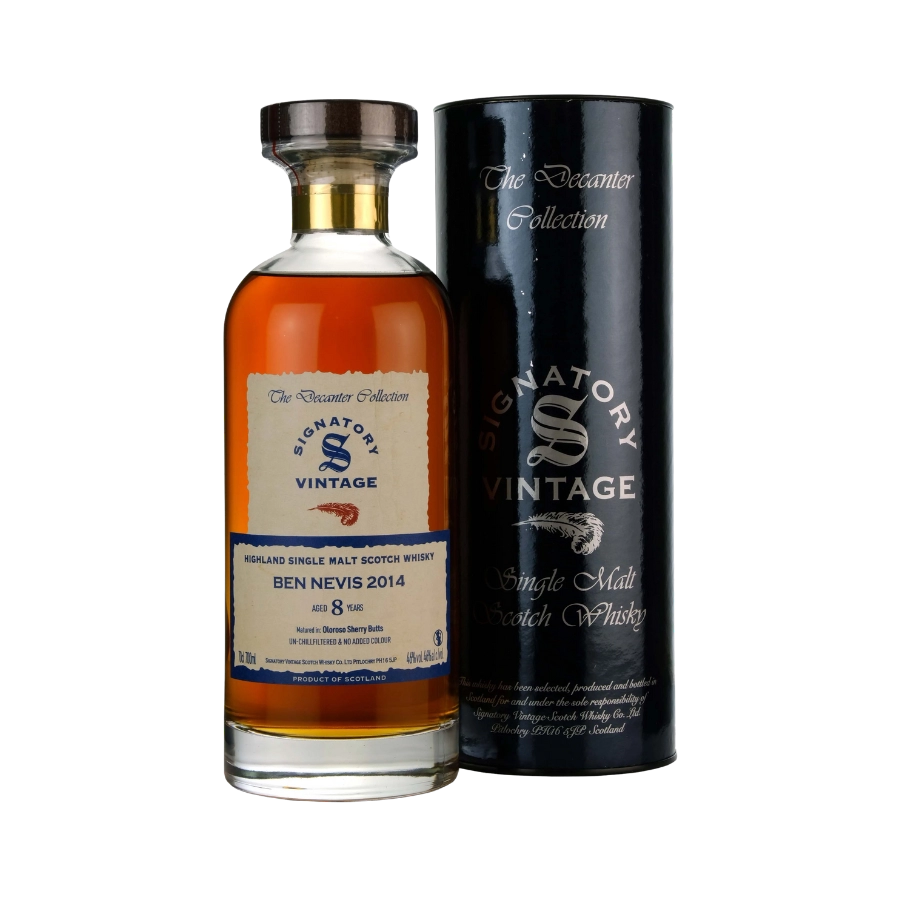 Rượu Whisky Ben Nevis 8 Year Old The Decanter Collection Signatory Vintage 2014
