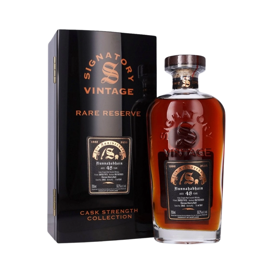 Rượu Whisky Bunnahabhain 48 Year Old 35th Anniversary Signatory Vintage 1975