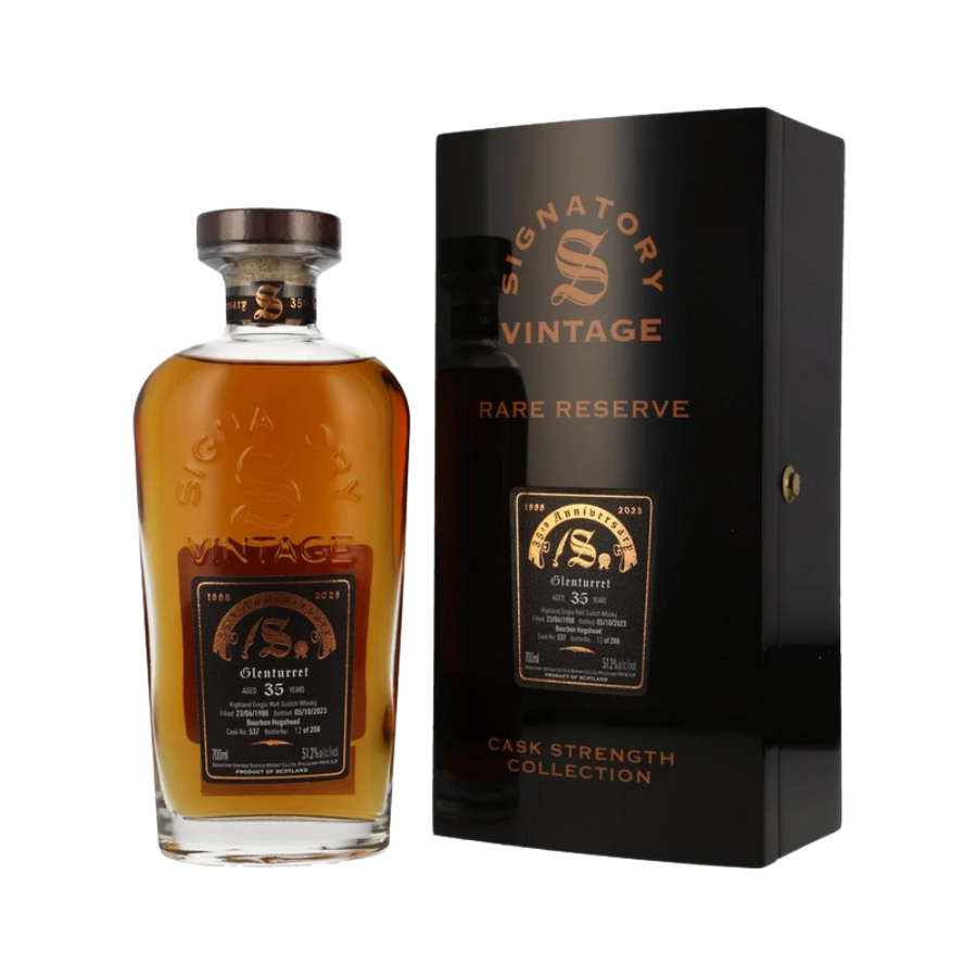 Rượu Whisky Glenturret 35 Year Old 35th Anniversary Signatory Vintage 1988