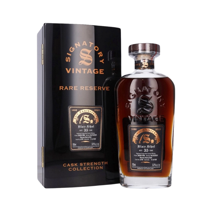 Rượu Whisky Blair Athol 35 Year Old 35th Anniversary Signatory Vintage 1988