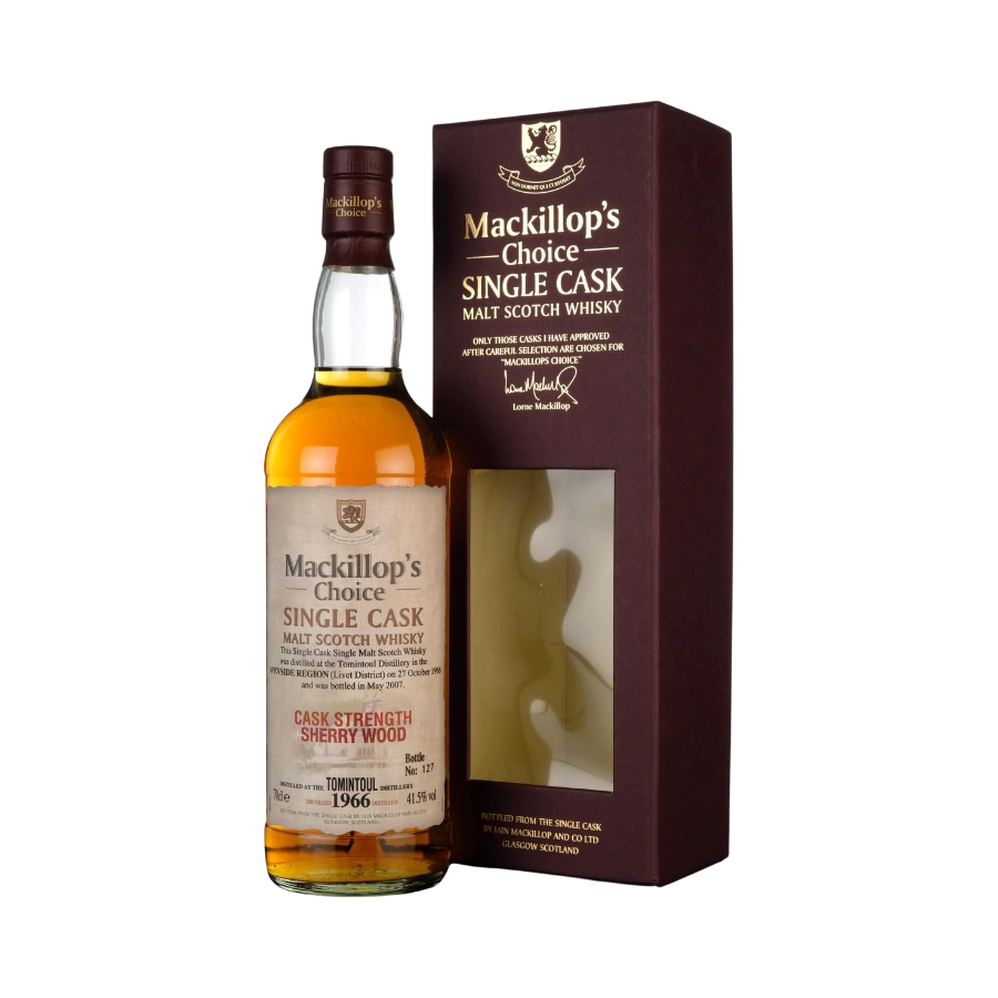 Rượu Whisky Tomintoul 40 Year Old Cask Strength Mackillop's Choice 1966