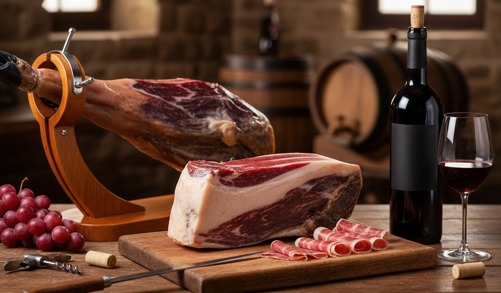 Đùi Heo Muối Iberico Cebo Đùi Sau Không Xương 1 Kg Chất Lượng