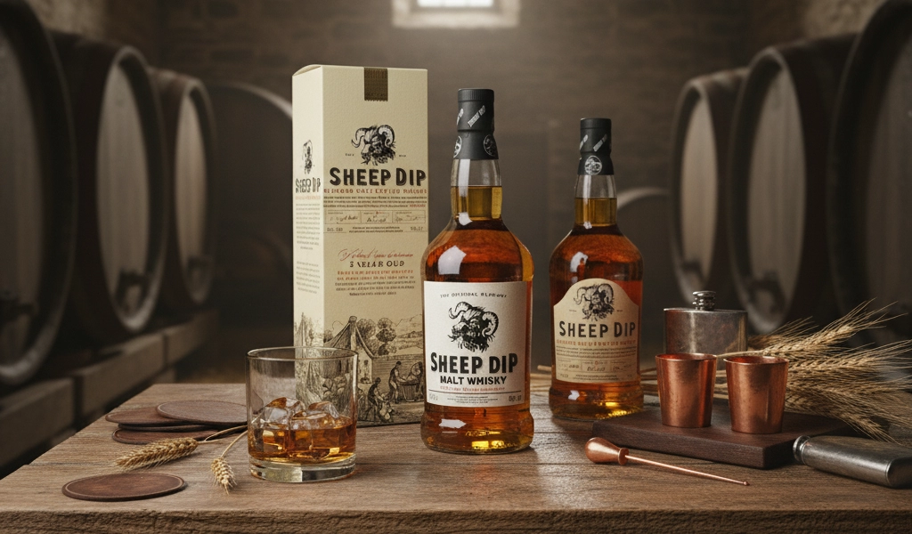 Rượu Whisky Sheep Dip 5 Year Old Blended Malt 1000ml Đậm Đà
