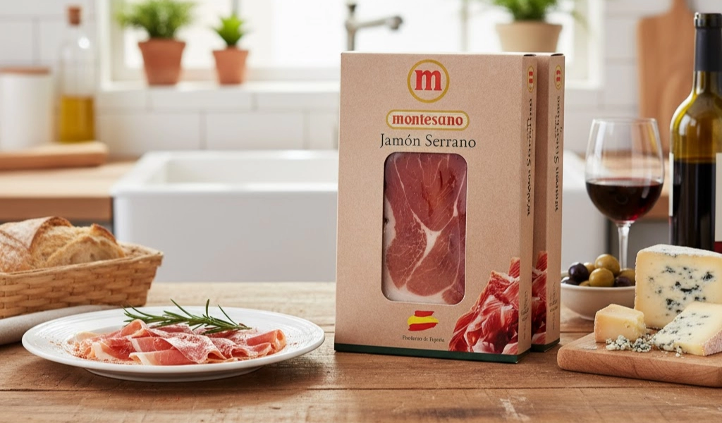 Đùi Heo Muối Montesano Serrano Reserva Đùi Sau Cắt Lát Uy Tín