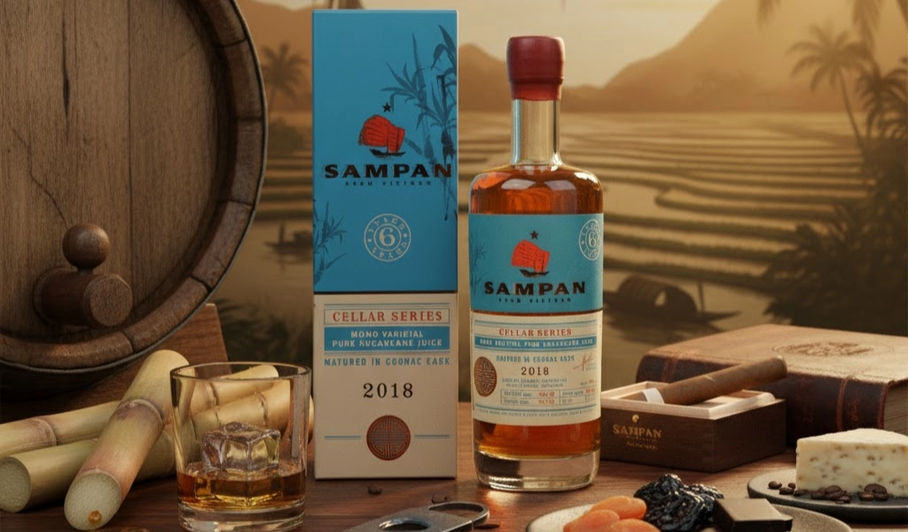 Rượu Rhum Việt Nam Sampan 6 Year Old Chất Lượng 