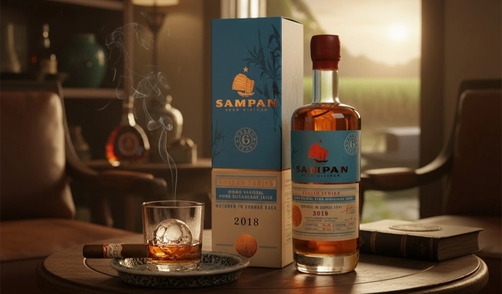 Rượu Rhum Việt Nam Sampan 6 Year Old Hấp Dẫn