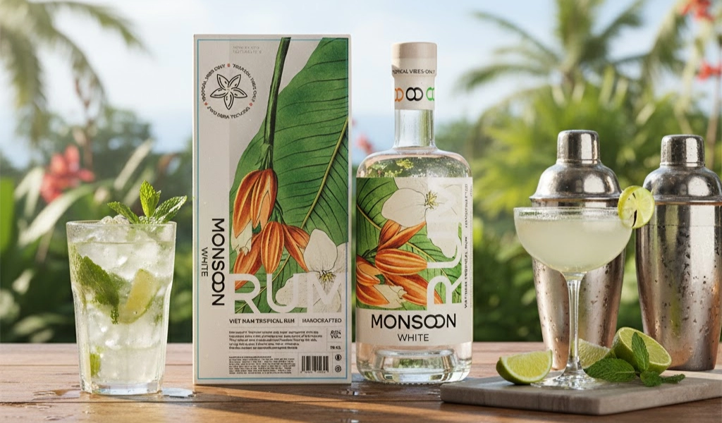 Rượu Rhum Việt Nam White Rhum Monsoon Chính Hãng
