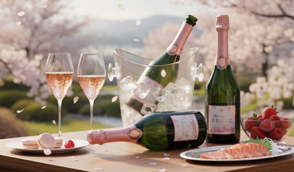 Rượu Champagne Pháp Deutz Brut Classic Rose Sakura Nhẹ Nhàng