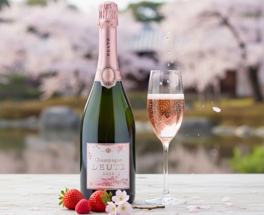 Rượu Champagne Pháp Deutz Brut Classic Rose Sakura Êm Ái