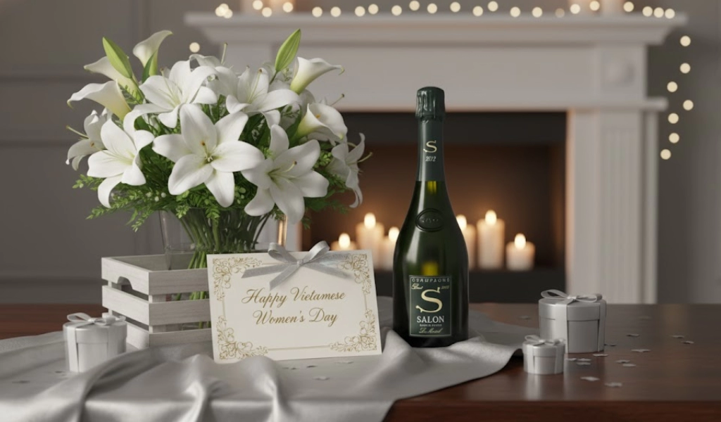 Champagne Pháp Salon Le Mesnil Blanc de Blancs 2012 Kèm Hoa