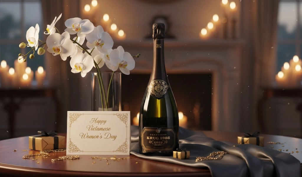 Champagne Pháp Champagne Krug Brut 1988 Kèm Hoa