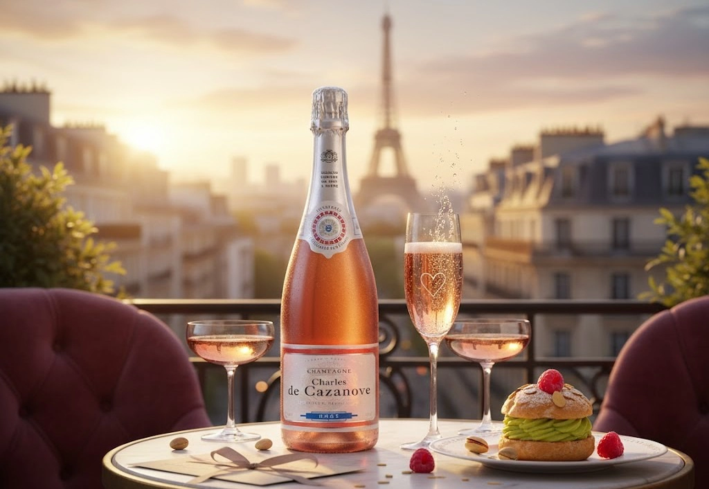 Rượu Champagne Pháp Charles de Cazanove Brut Rosé Thanh Khiết