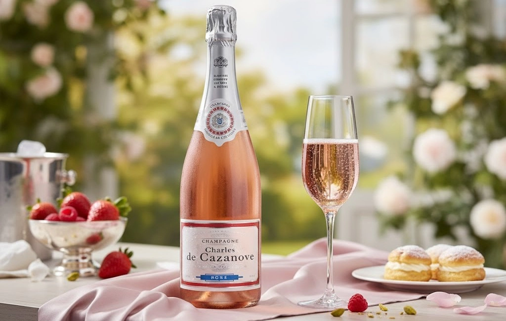 Rượu Champagne Pháp Charles de Cazanove Brut Rosé Lãng Mạn