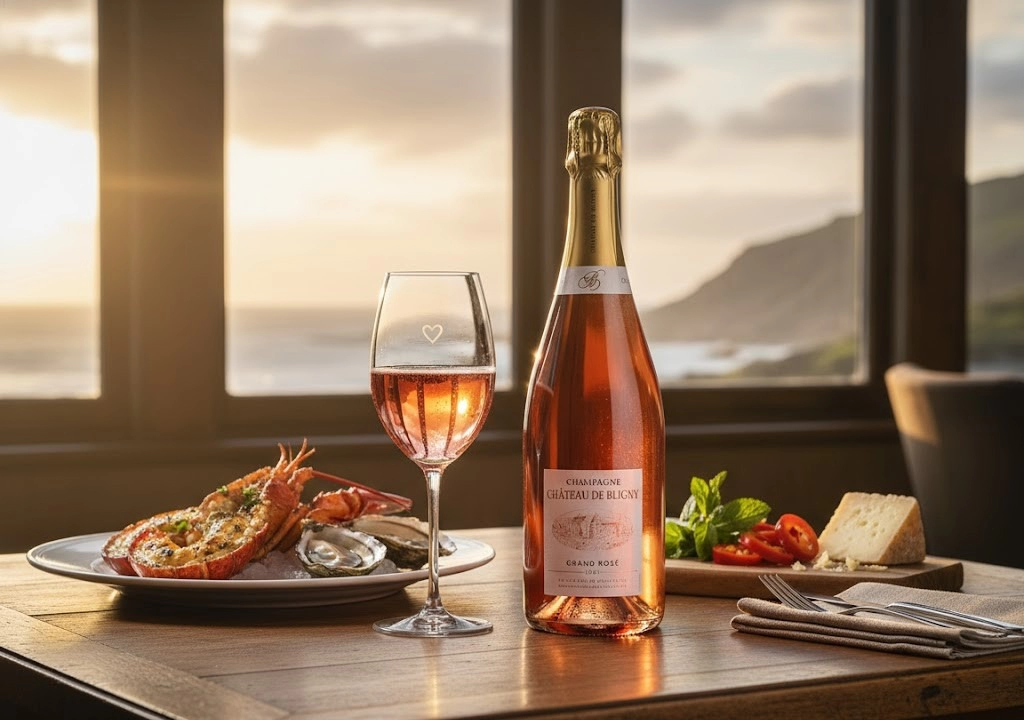 Rượu Champagne Chateau De Bligny Brut Rosé Sống Động