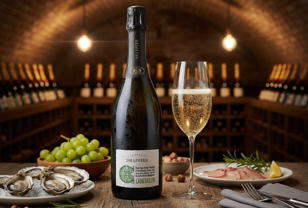 Rượu Champagne Pháp Drappier Clarevallis Extra Brut Bio Wine Mạnh Mẽ