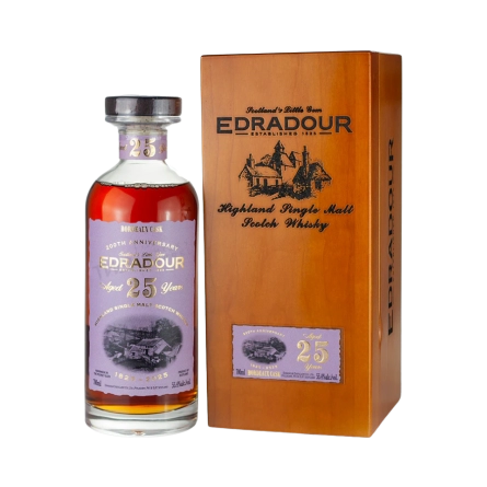 Rượu Whisky Edradour 25 Year Old Bordeaux Cask 200th Anniversary 1999 Bottled 2025