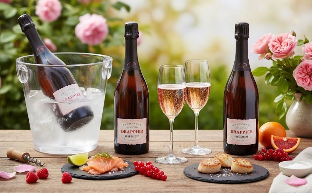 Rượu Champagne Pháp Drappier Brut Nature Rosé Cân Bằng