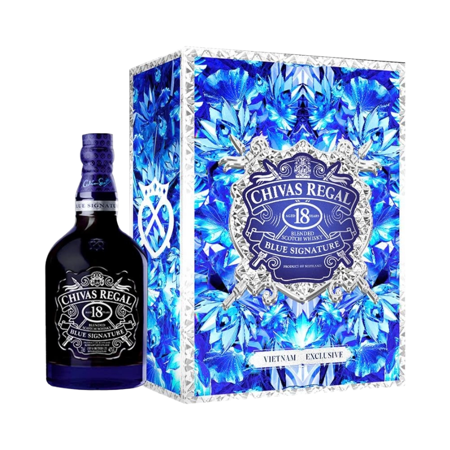Rượu Whisky Chivas 18 Year Old Blue Signature Hộp Quà Tết 2026
