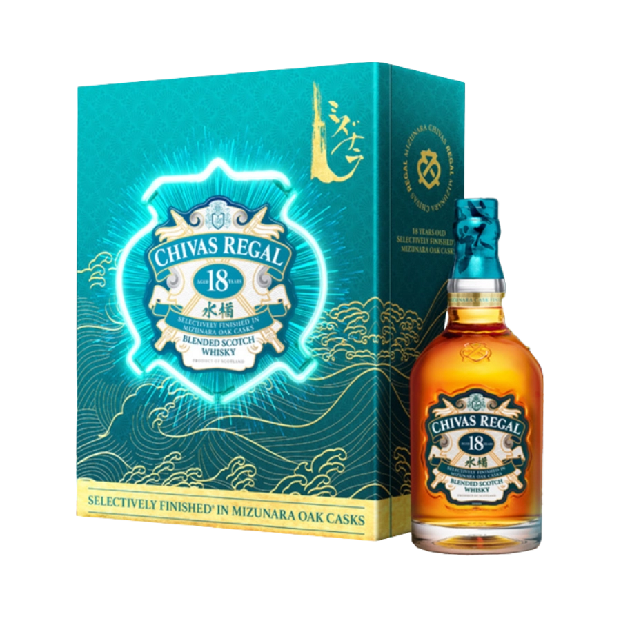 Rượu Whisky Chivas 18 Year Old Mizunara Cask Finish Hộp Quà Tết 2026