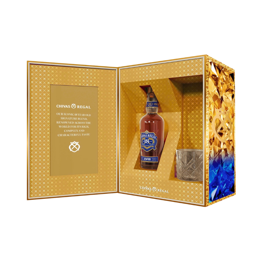 Rượu Whisky Chivas 18 Year Old Gold Signature Hộp Quà Tết 2026