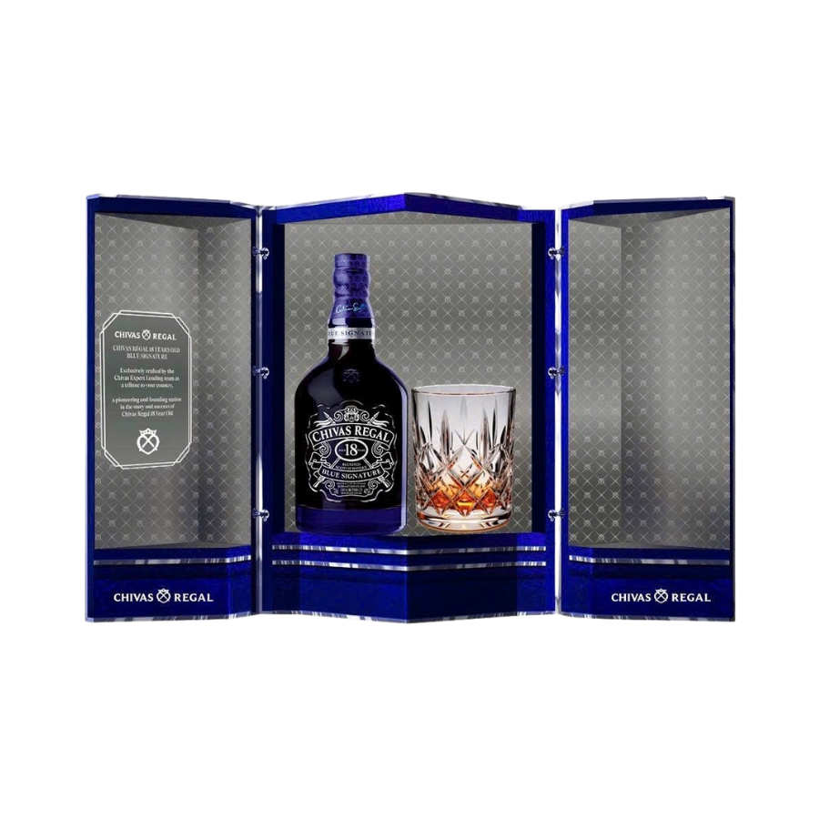 Rượu Whisky Chivas 18 Year Old Blue Signature Hộp Quà Tết 2026