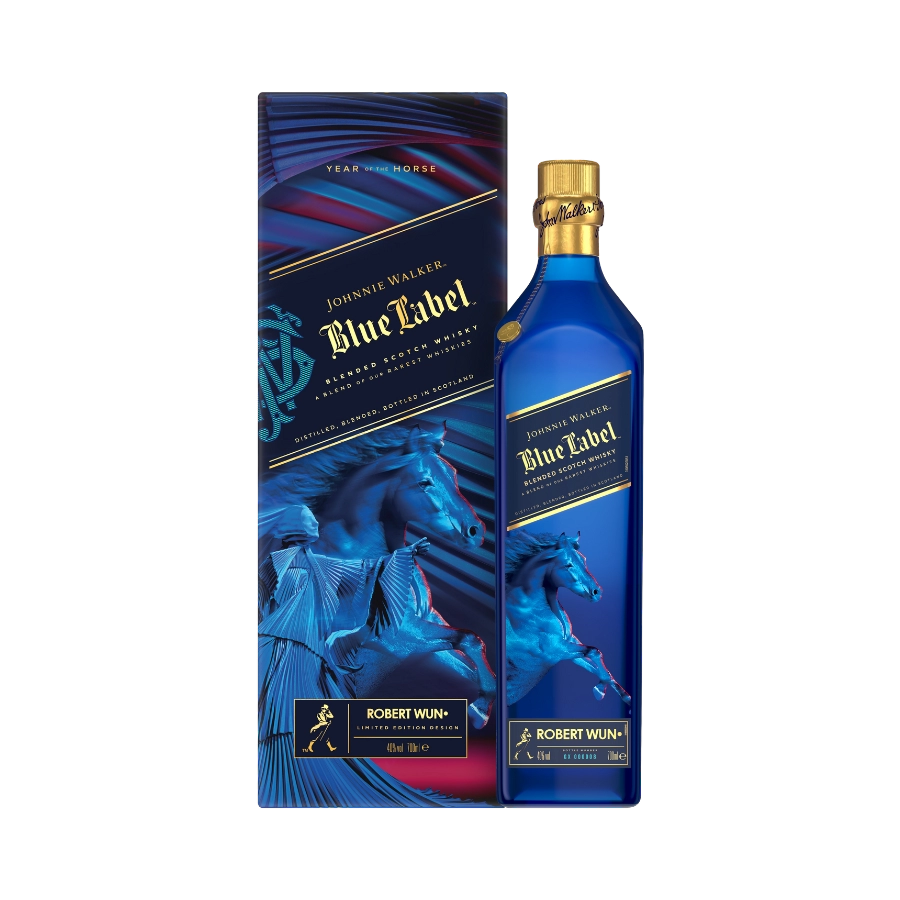 Rượu Whisky Johnnie Walker Blue Label Robert Wun Hộp Quà Tết 2026