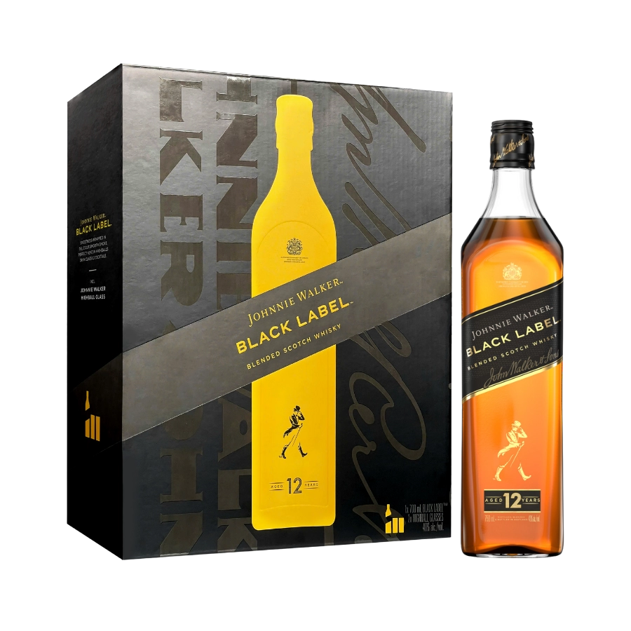 Rượu Whisky Johnnie Walker Black Label Hộp Quà Tết 2026