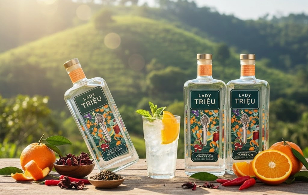 Rượu Gin Việt Nam Lady Triệu Contemporary Orange Gin Tươi Mát