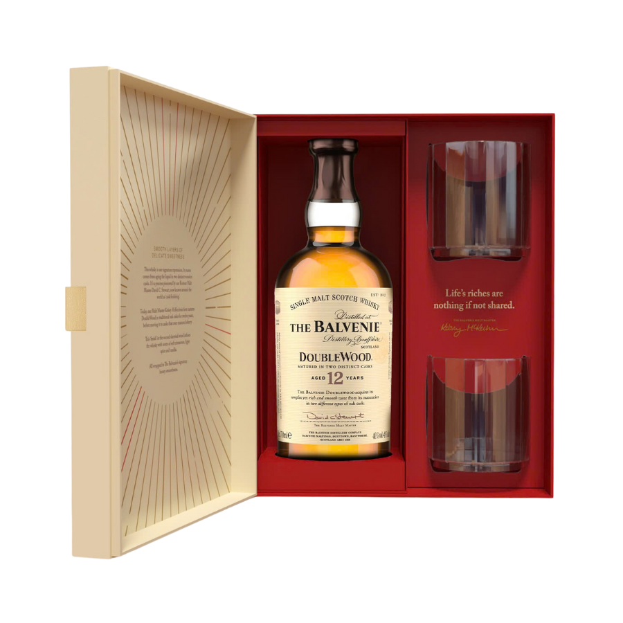 Rượu Whisky Balvenie 12 Year Old Double Wood Hộp Quà Tết 2026