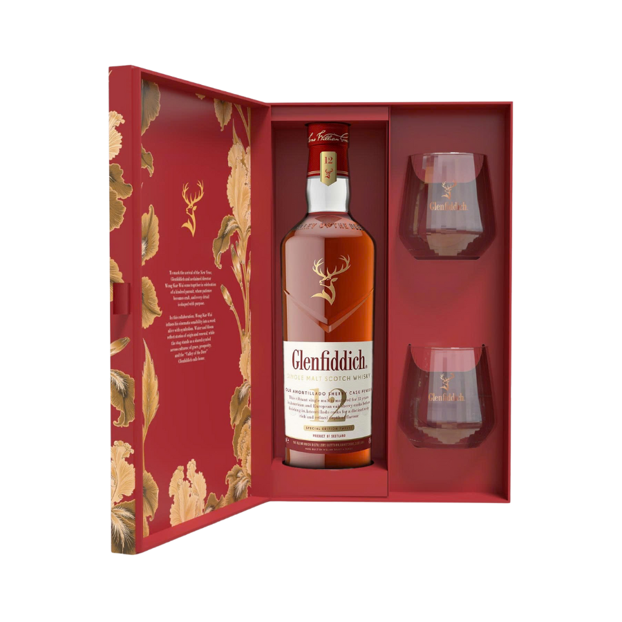 Rượu Whisky Glenfiddich 12 Year Old Amontillado Sherry Cask Finish Hộp Quà Tết 2026