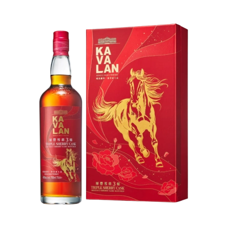 Rượu Whisky Kavalan Triple Sherry Cask Year of The Horse Hộp Quà Tết 2026
