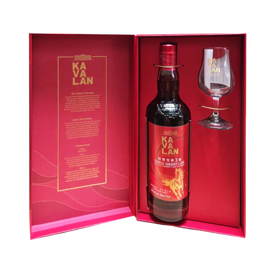 Rượu Whisky Kavalan Triple Sherry Cask Year of The Horse Hộp Quà Tết 2026