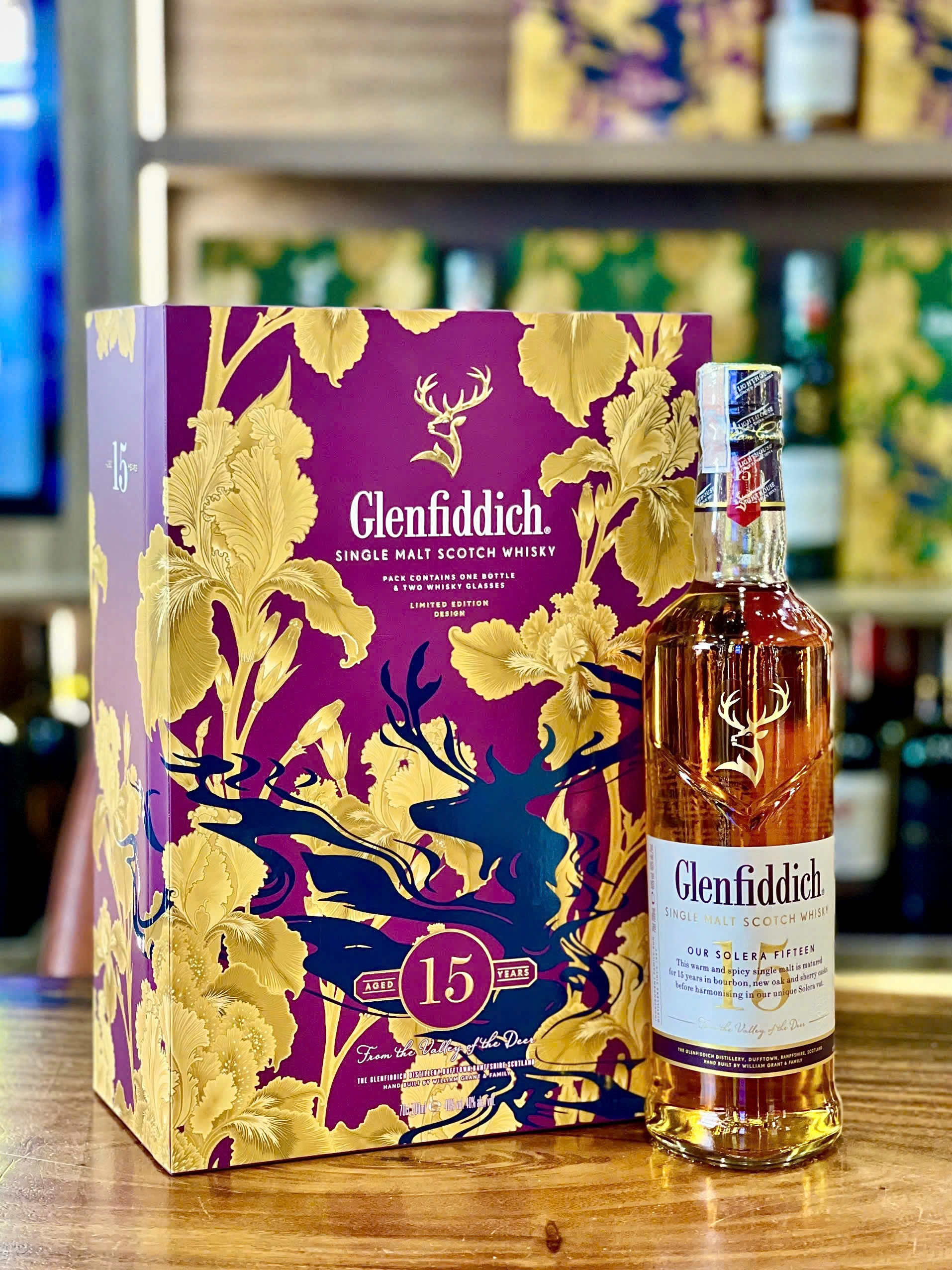 Glenfiddich 15 Year Old Solera Hộp Quà Tết 2026 Cao Cấp