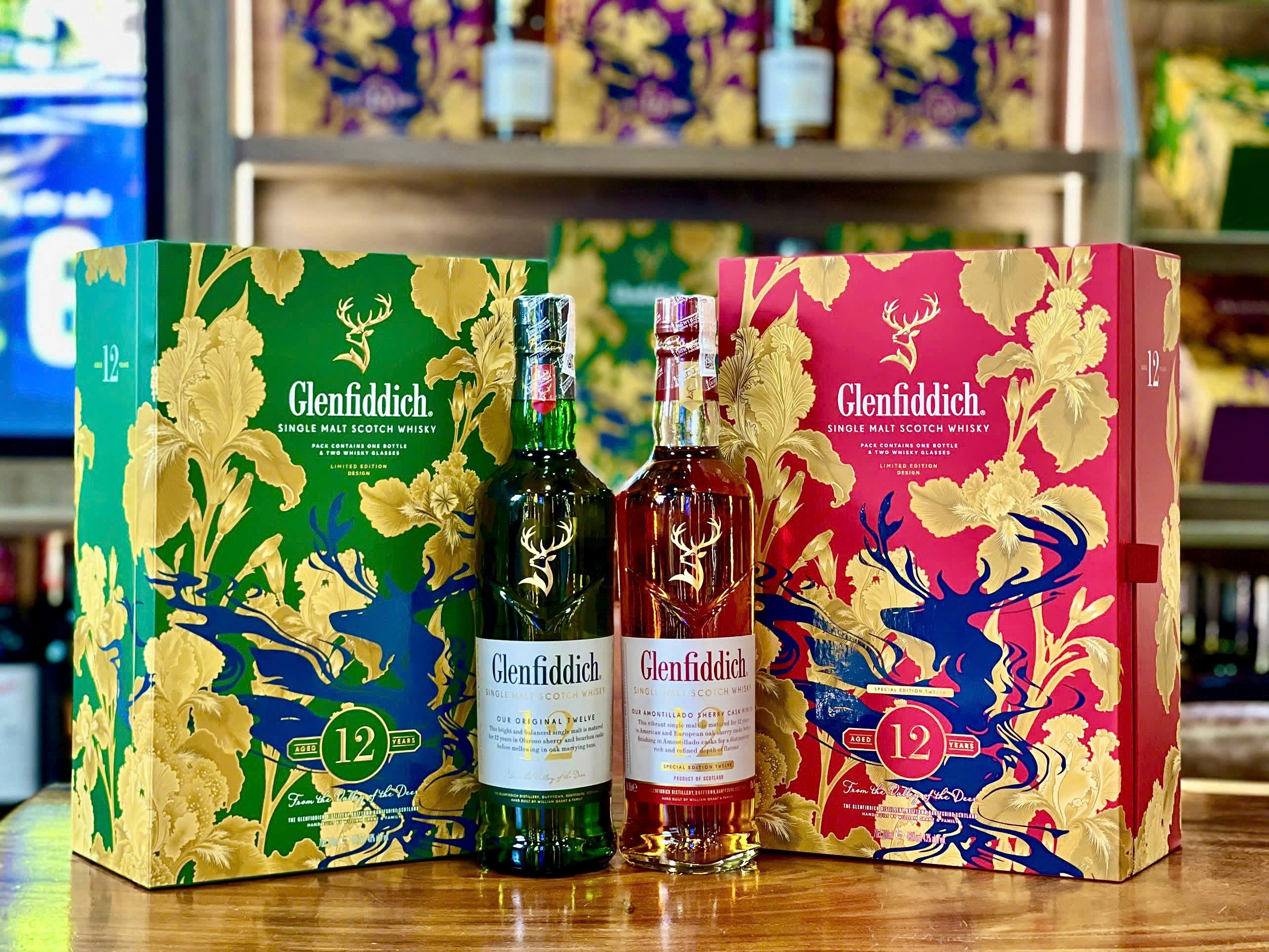 Glenfiddich 12 Year Old Amontillado Sherry Cask Finish Hộp Quà Tết 2026 Sang Trọng