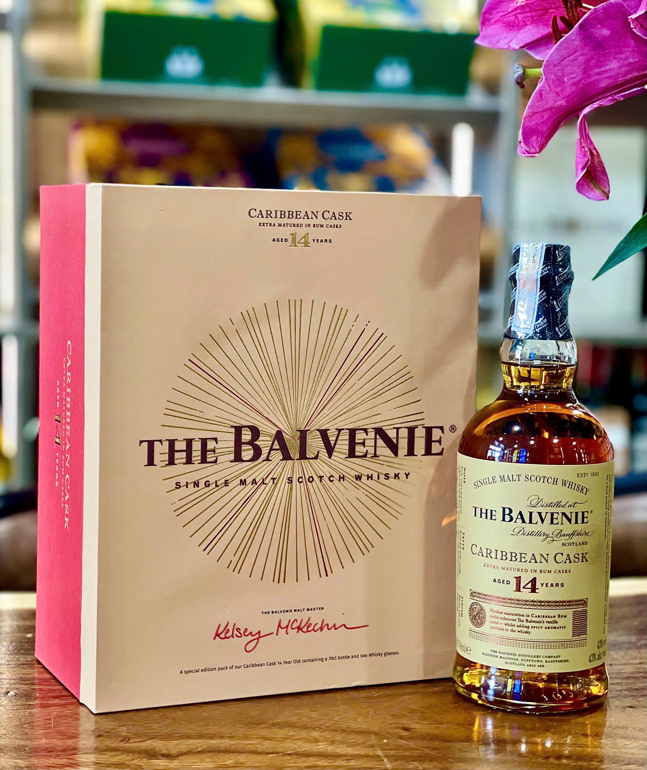 Balvenie 14 Year Old Caribbean Cask Hộp Quà Tết 2026 Sang Trọng