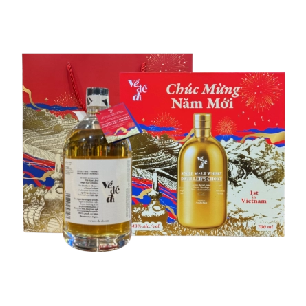 Rượu Whisky Việt Nam Ve De Di Single Malt Whisky Distiller's Choice Hộp Quà Tết 2026