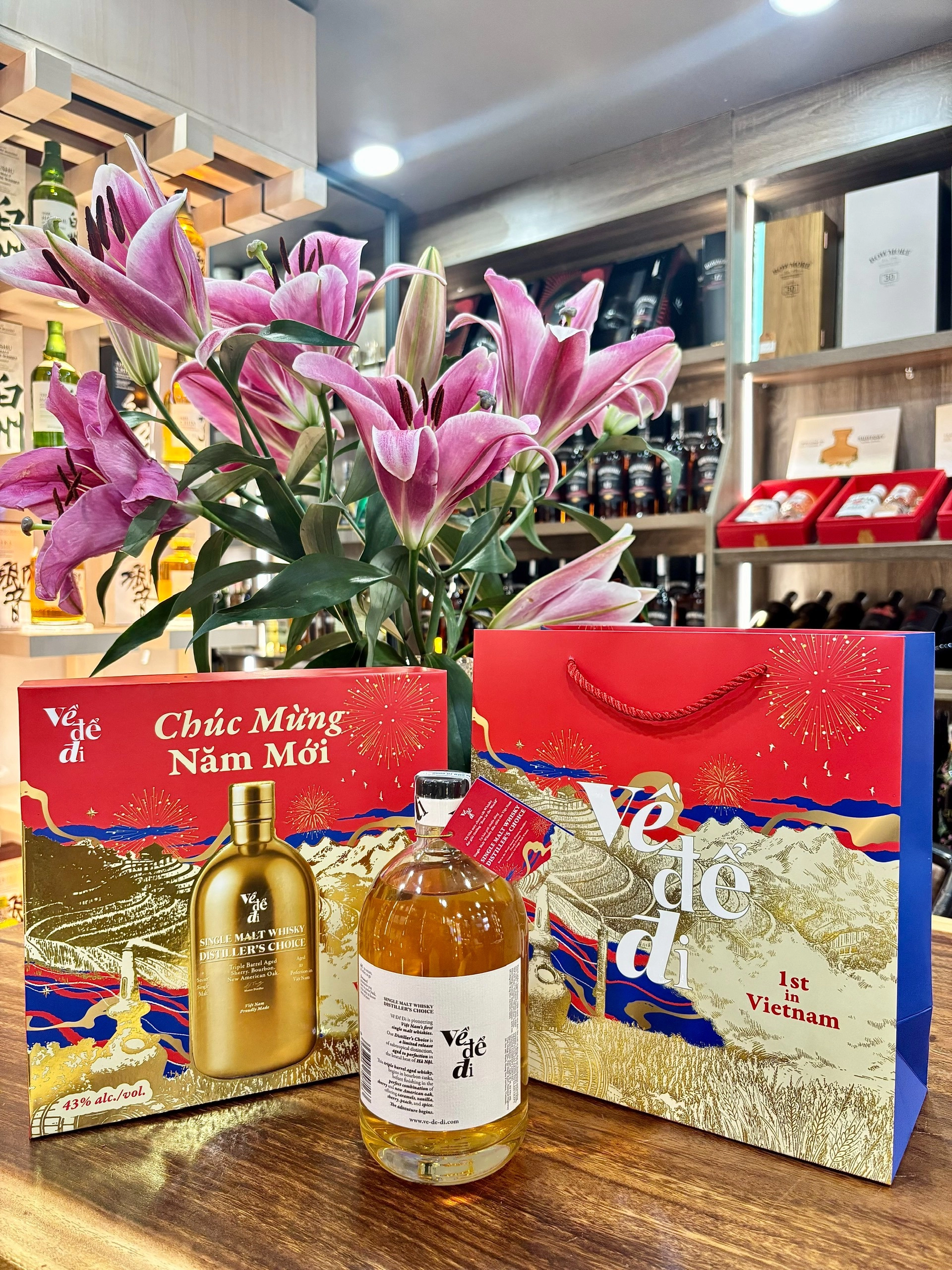 Ve De Di Single Malt Whisky Distiller's Choice Hộp Quà Tết 2026 Chất Lượng