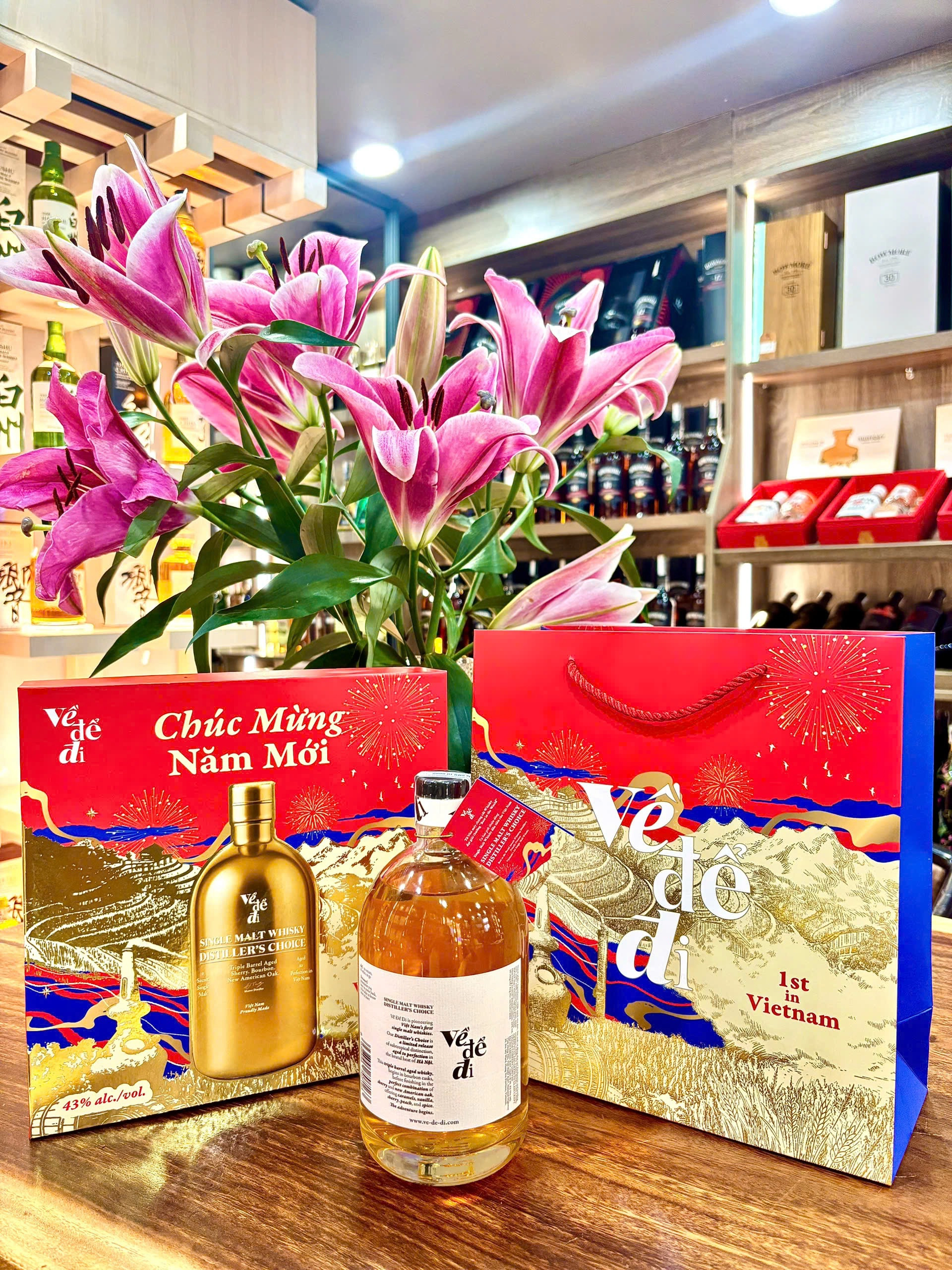 Ve De Di Single Malt Whisky Distiller's Choice Hộp Quà Tết 2026 Chất Lượng