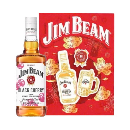 Rượu Whisky Jim Beam Black Cherry Hộp Quà Tết 2026