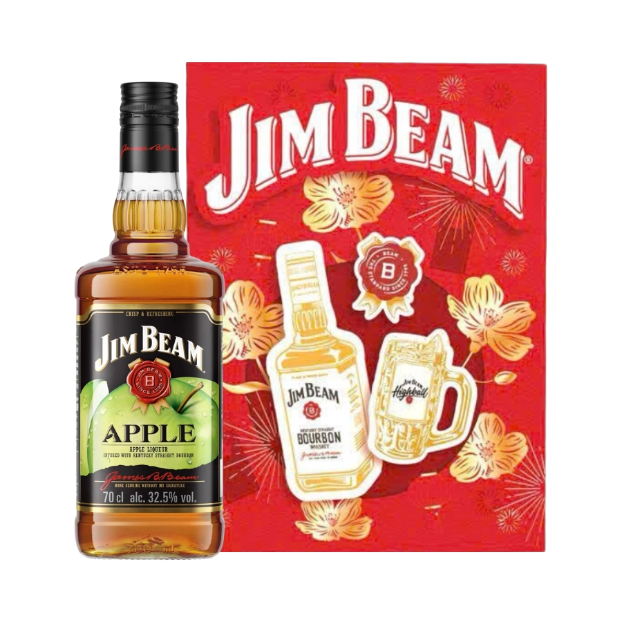 Rượu Whisky Jim Beam Apple Hộp Quà Tết 2026